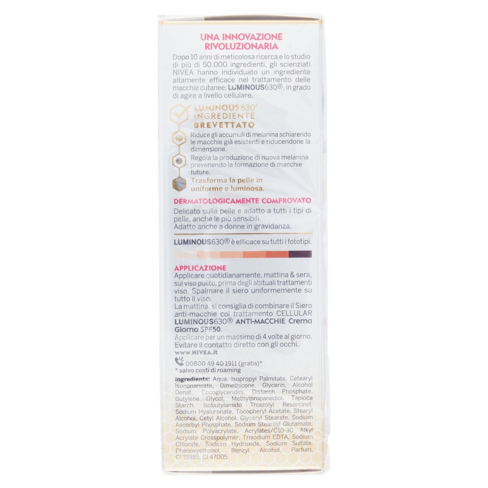 Nivea Cellular Luminous630 Anti-Macchie Siero Anti-Macchie Trattamento Avanzato 30 ml